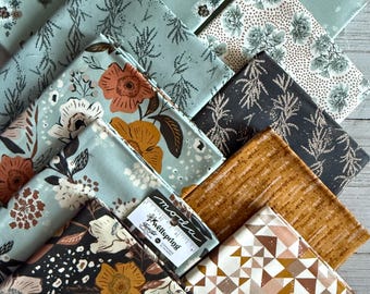 Wellspring by Fancy That Design House for Moda Fabrics 10 pieces Fat Quarter Bundle 18" X 21" Precut Quilt Fabric.