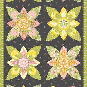 Grove- PANEL Charcoal 24&quot;x44&quot; - P10147 by Jill Finley for Riley Blake Designs.