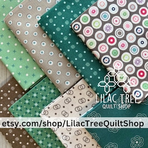 Bee Dots by Lori Holt of Bee in my Bonnet for Blake Designs 8 pieces Fat Quarter Bundle 18&quot; x 21&quot; Precuts