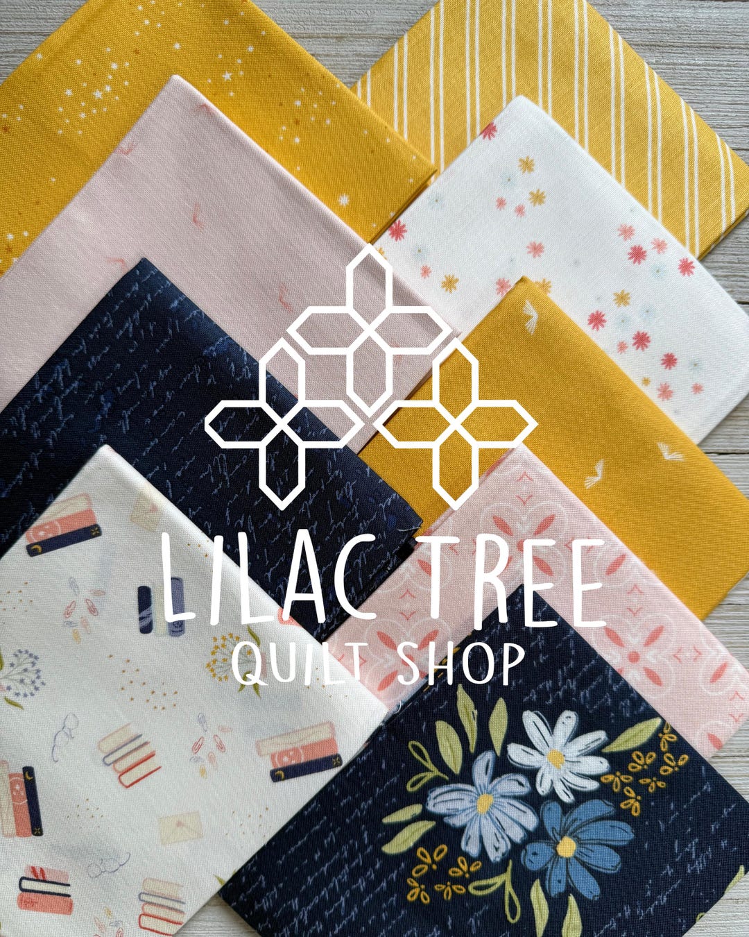 Fat Quarter 9 Piece Fabric Bundle - Riley Blake Fran Gulick - Between ...