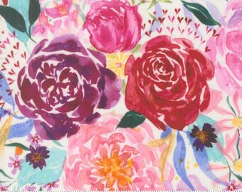 Fabric by HALF YARD- Moda Fabrics  Create Joy Project - Fleur The Love Cloud 39880 11