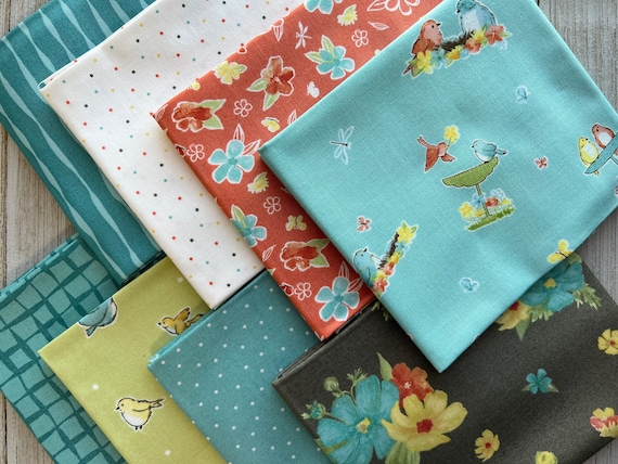 Happy at Home by Tara Reed for Riley Blake Designs 8 Pieces Fat Quarter  Bundle 18 X 22 Precuts. 