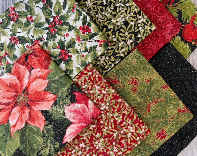 Sparkle and Shine Glitter by Moda Fabrics 8 Fat Quarter Bundle 18 X 21