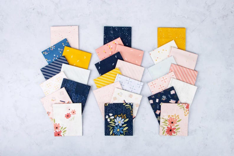 Fat Quarter 28 Piece Fabric Bundle - Riley Blake Fran Gulick - Between ...