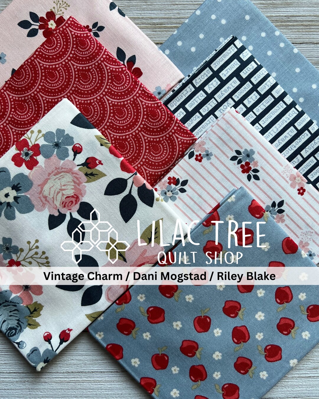 Vintage Charm by Dani Mogstad for Riley Blake Designs 7 Pieces Fat ...