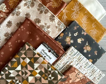 Wellspring by Fancy That Design House for Moda Fabrics 10 pieces Fat Quarter Bundle 18" X 21" Precut Quilt Fabric.