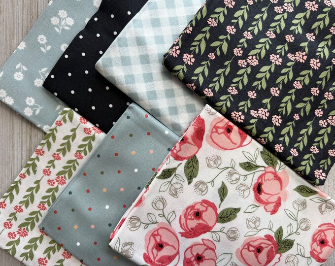 Country Rose by Lella Boutique for Moda Fabrics 7 Fat Quarter Etsy