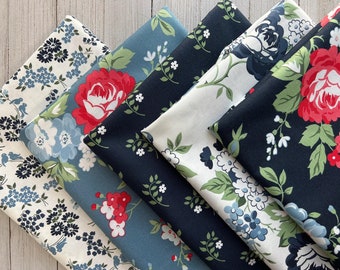 DWELL by Camille Roskelley for Moda Fabrics 5 pieces Half Yard Bundle  18" x 42" (2 1/2 yards total) Quilt Quality Fabric 100% Cotton.