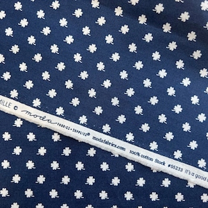 Fabric by HALF YARD - Moda Fabrics - One Fine Day Navy  55233 18 - by Bonnie & Camille for Moda Fabrics.
