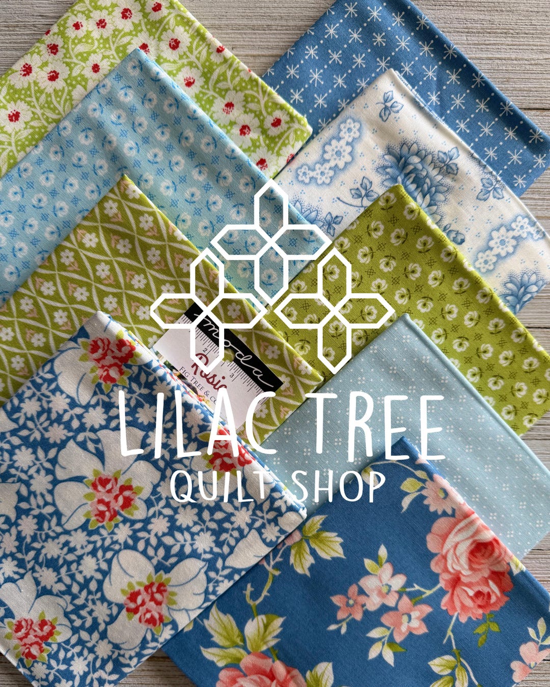 Fat Quarter 9 Piece Fabric Bundle - Moda Fabrics Fig Tree - Rosie - Etsy