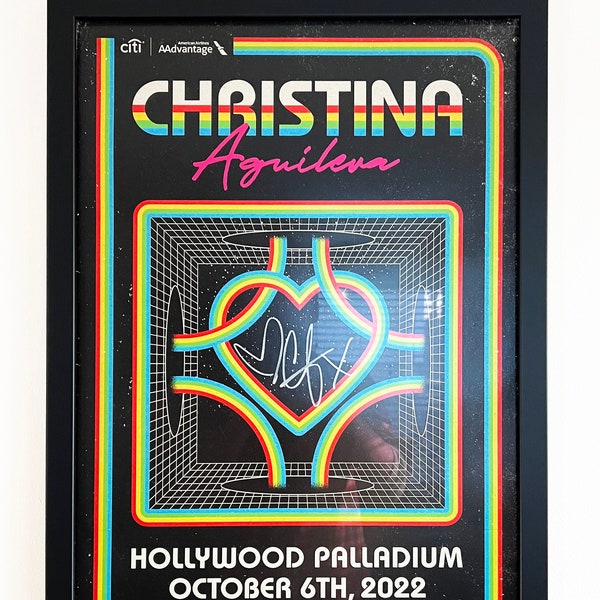 Christina Aguilera Hollywood Palladium Autographed poster