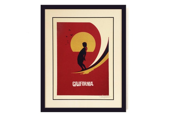 California Dreaming - retro surf poster