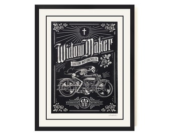 Widow Maker Motorcycle Poster