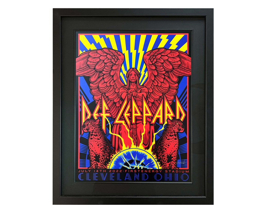 Def Leppard Cleveland Stadium Tour Poster Etsy