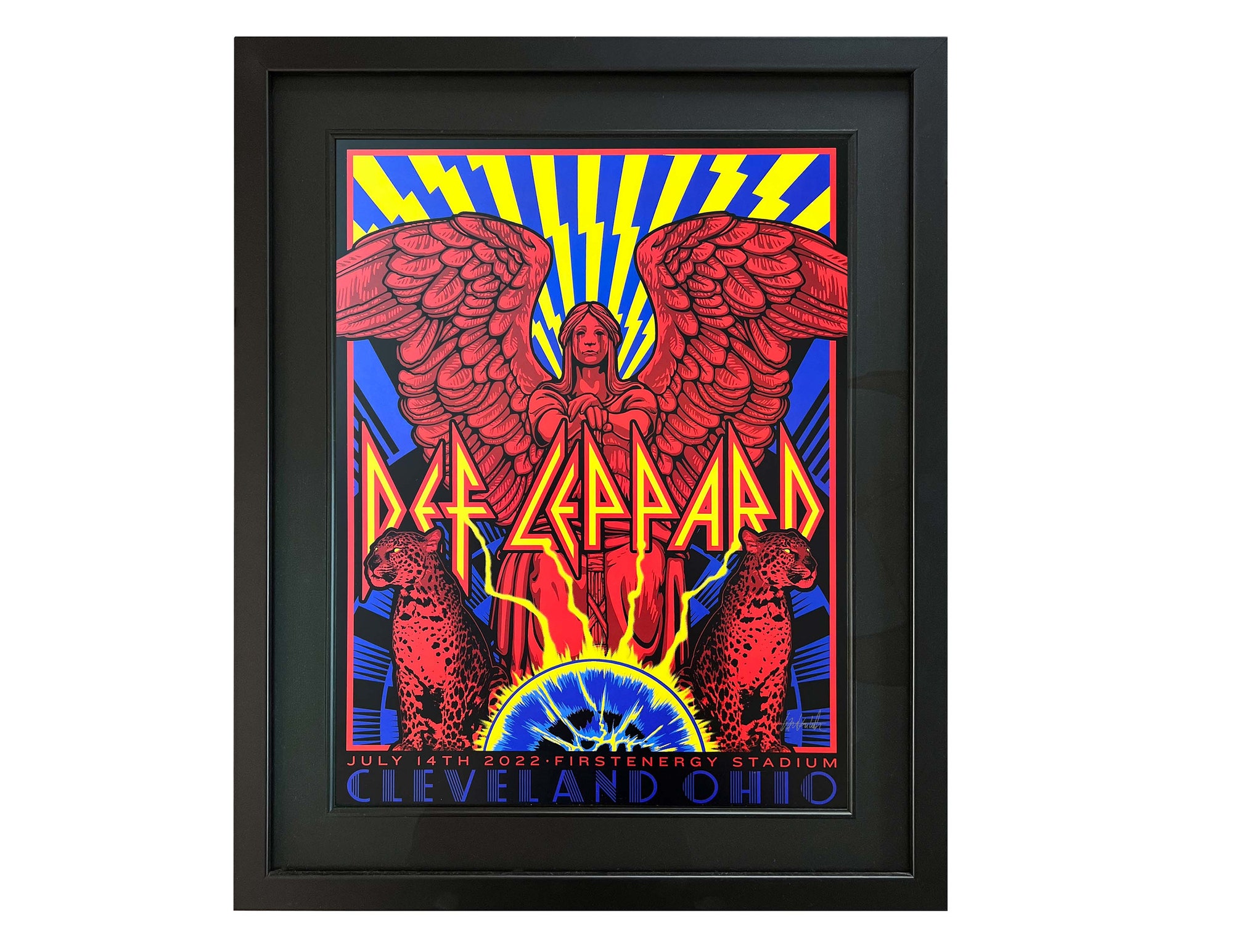 Def Leppard Cleveland Stadium Tour Poster