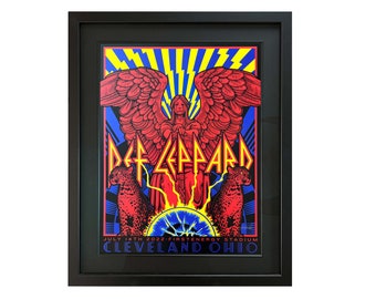 Def Leppard Cleveland Stadium Tour Poster