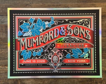 OFFICIAL Mumford & Sons 2026 Syracuse New York Poster