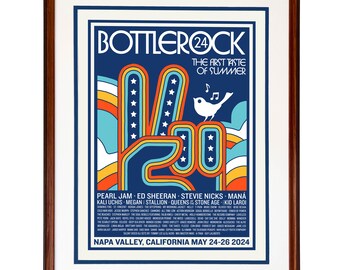 Artist signed 2024 Bottlerock Poster