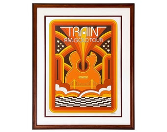 Train AM Gold Poster Signed and numbered Artist print