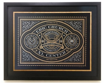 Eric Church Hartford CT poster 2019 Night One artist signed and numbered