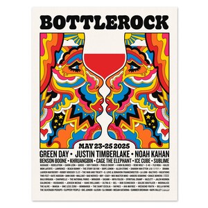 Póster de Bottlerock 2025 firmado y numerado por el artista.