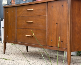 Broyhill Saga Walnut Credenza, Circa 1960s - *Please ask for a shipping quote before you buy.
