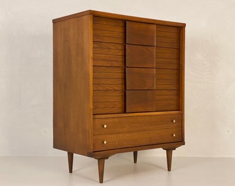 Walnut Chest of Drawers by Johnson Carper, Circa 1960s - *Please ask for a shipping quote before you buy.