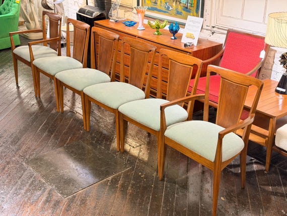 Rare set of 6 Lane Cameo Dining Chairs, Circa 1962 - *Please ask for a shipping quote before you buy.