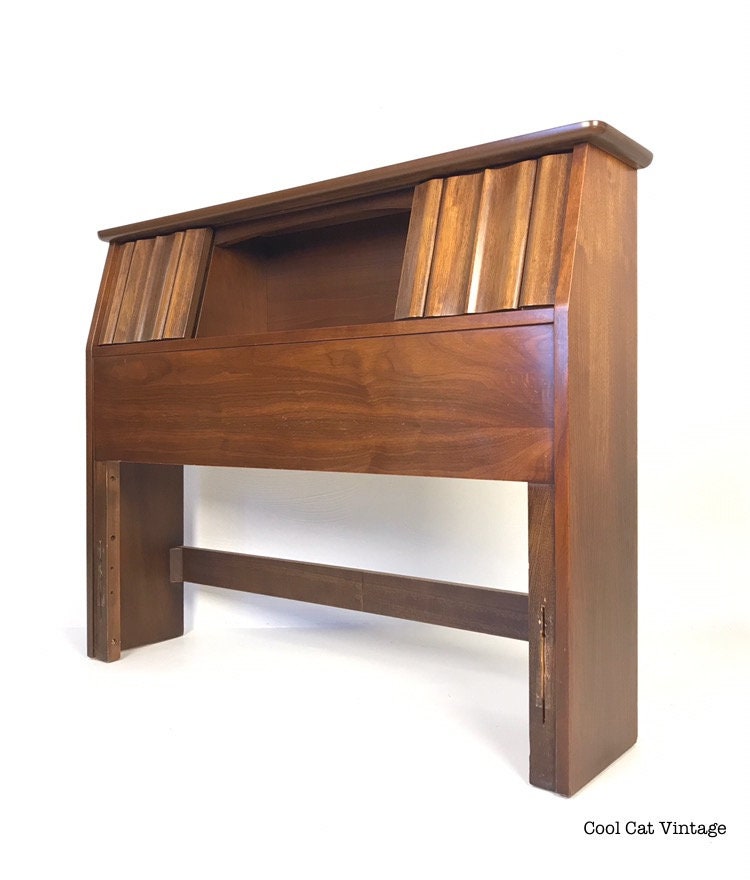 Sculpted Walnut Bed Frames By United Furniture Company Circa