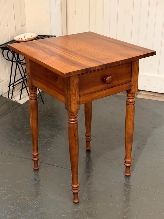 Antique 19th Century Sheraton Style Side Table, Circa 1800s - *Please ask for a shipping quote before you buy.