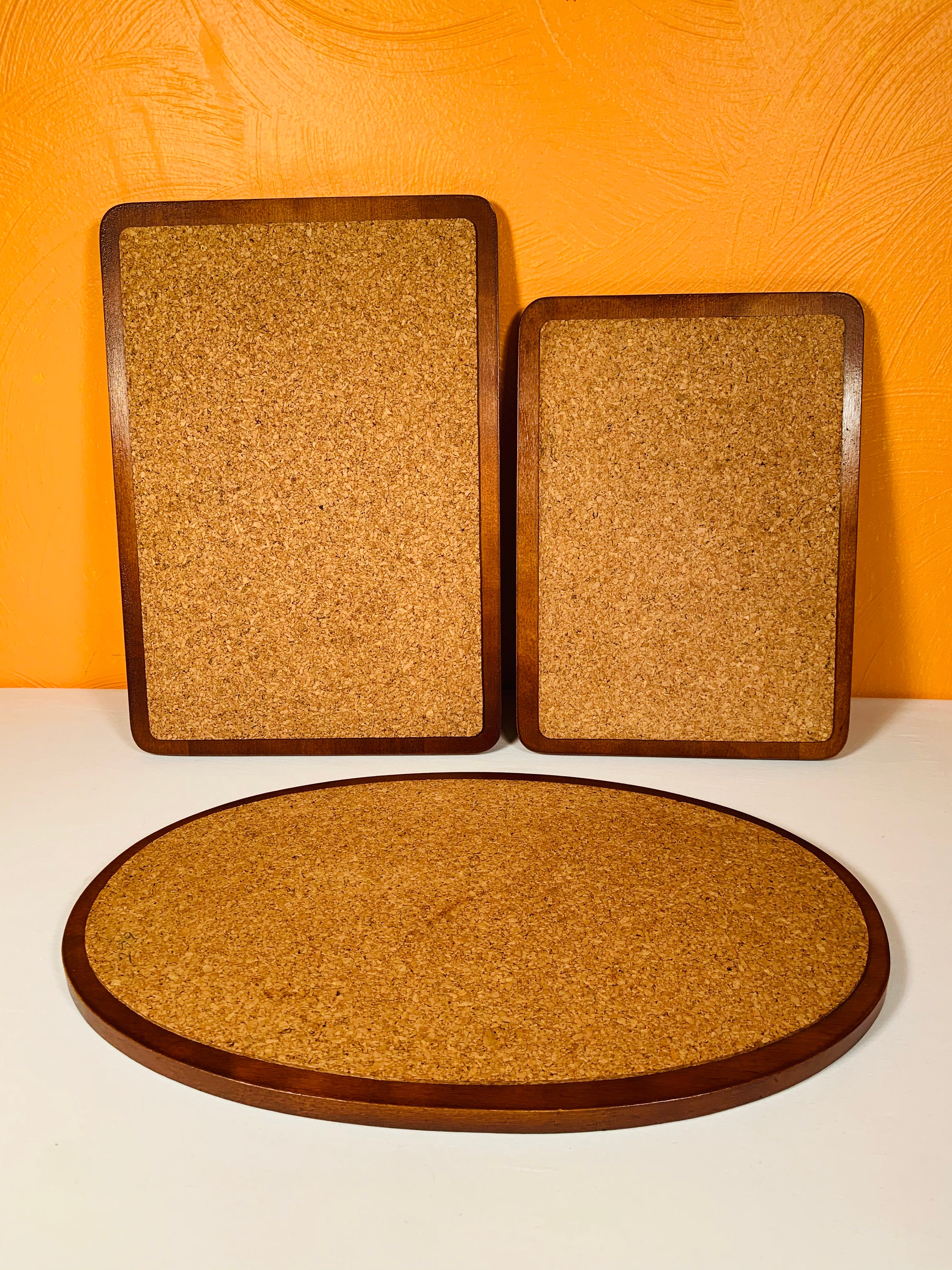 Set of 3 Teak Trivets Sweden