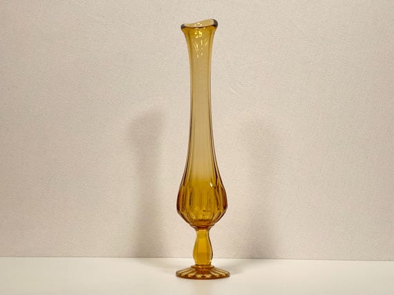 Fenton Amber Swung Vase