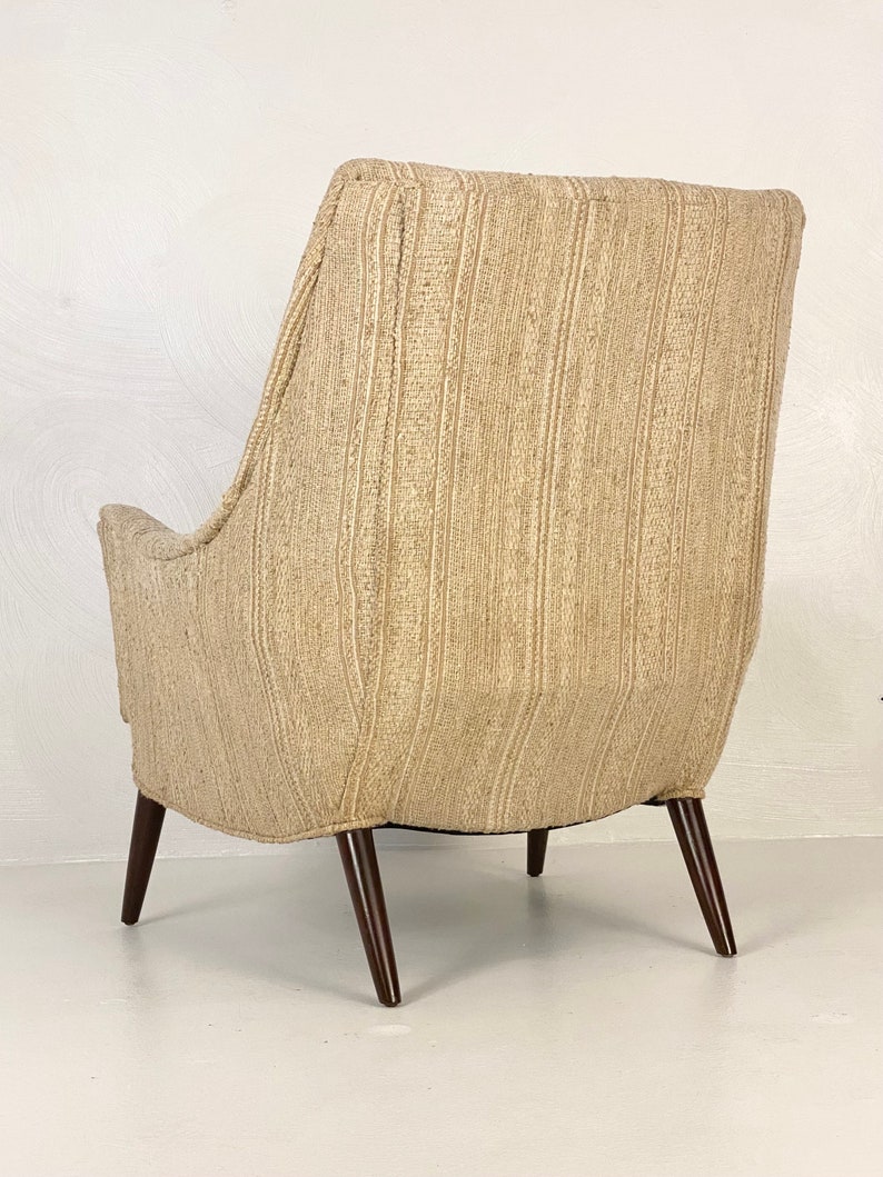 Upholstered Modern Lounge Chair, Circa 1960s Please ask for a shipping quote before you buy. image 9