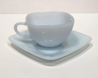 NOS Fire King Azur-ite Cup & Saucer