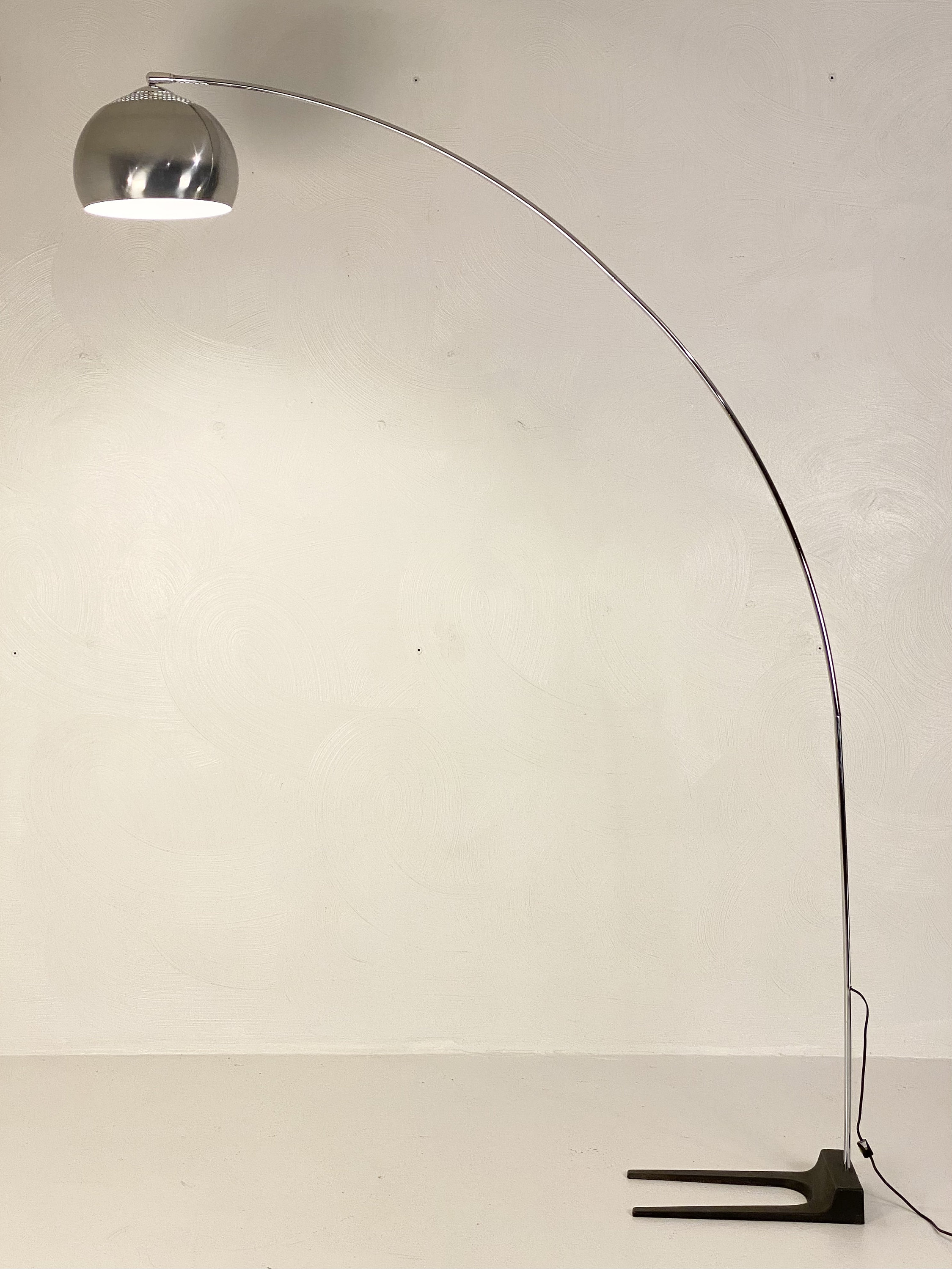 Italian Chrome Arc Lamp, Circa 1970s *Please ask for a shipping quote