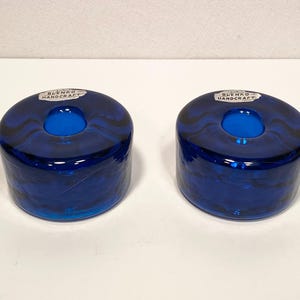 Pair of Blenko Model #990A Candle Holders