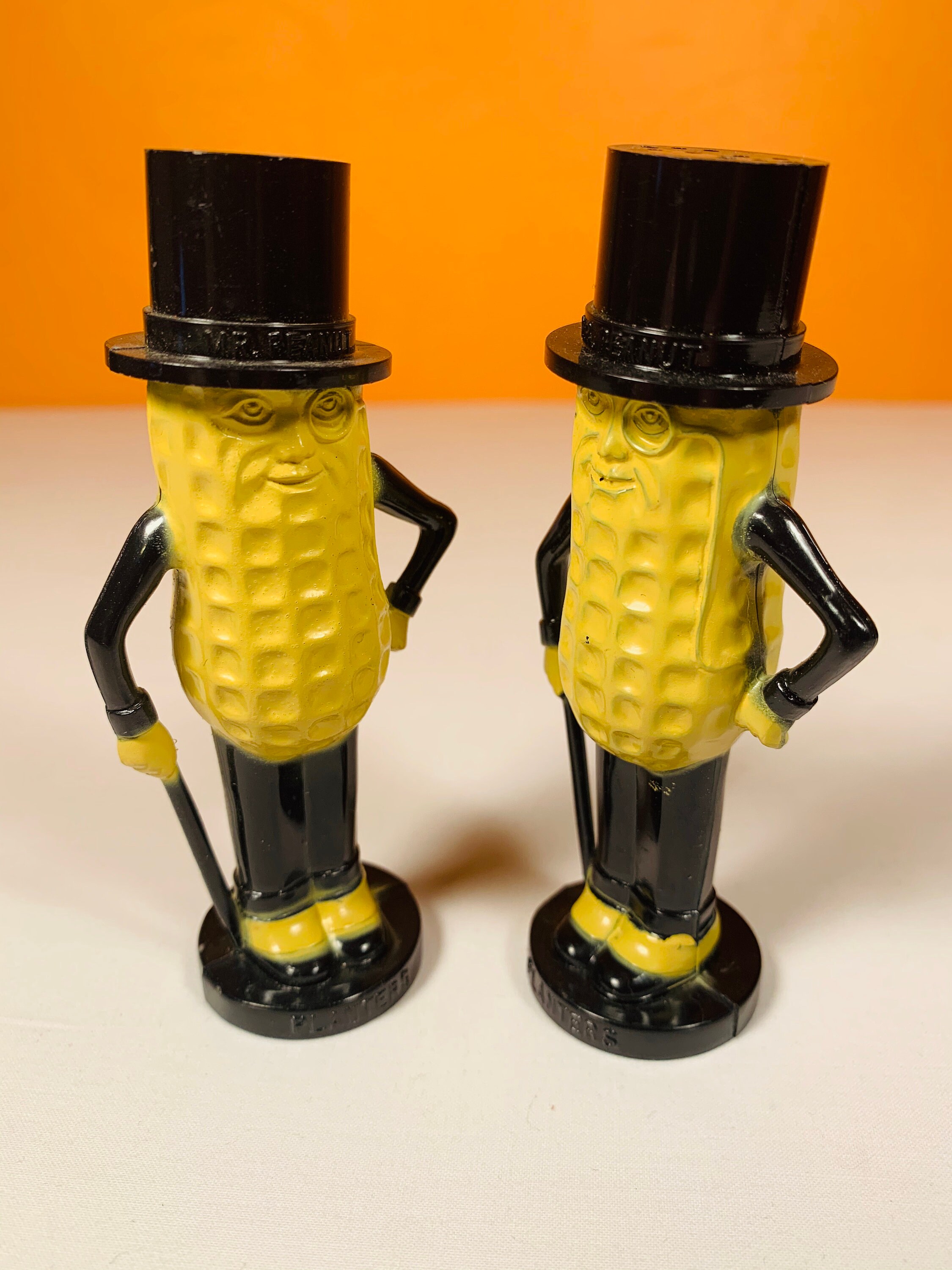 Pair of Pyro Mr. Peanut Salt & Pepper Shakers