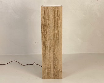 Travertine Pedestal Floor Lamp, Circa 1970s - *Please ask for a shipping quote before you buy.