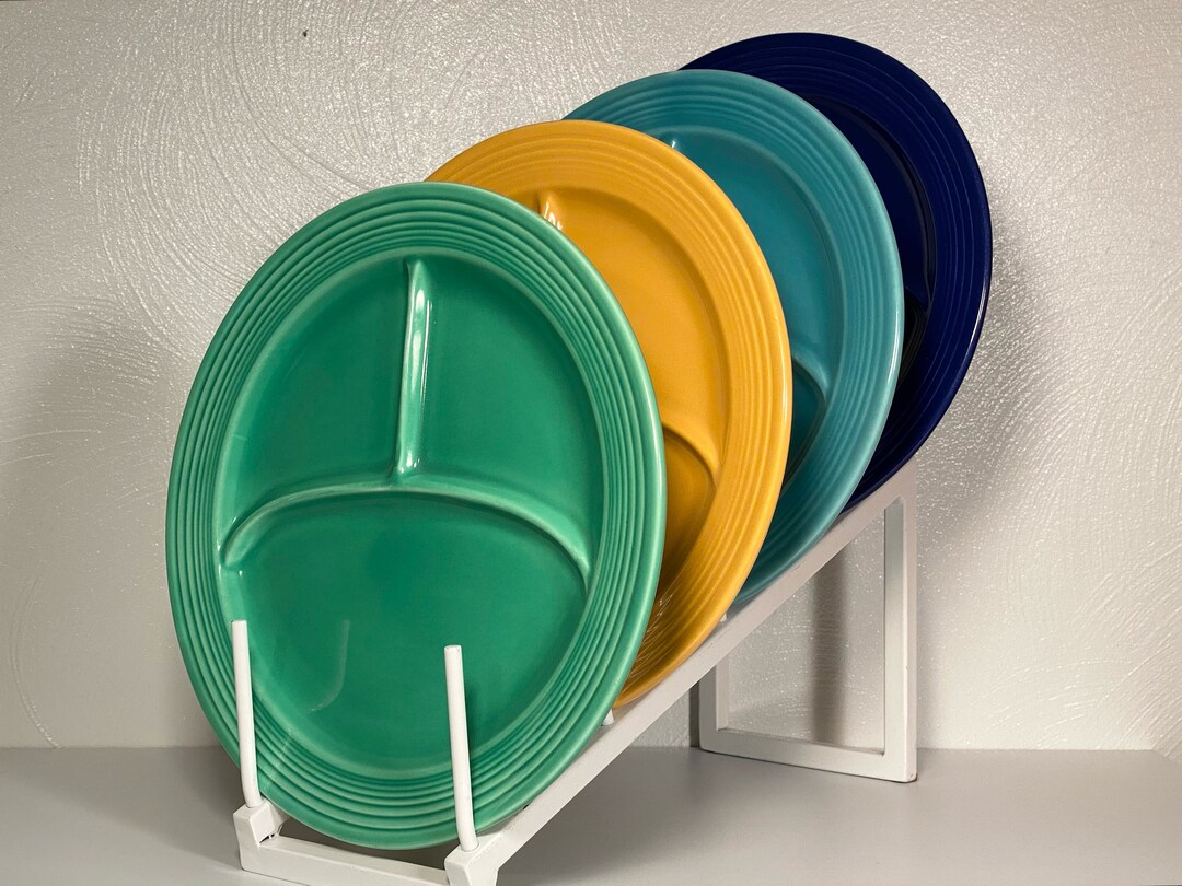 Fiestaware 10.5 Divided Plates Set of 4 Etsy