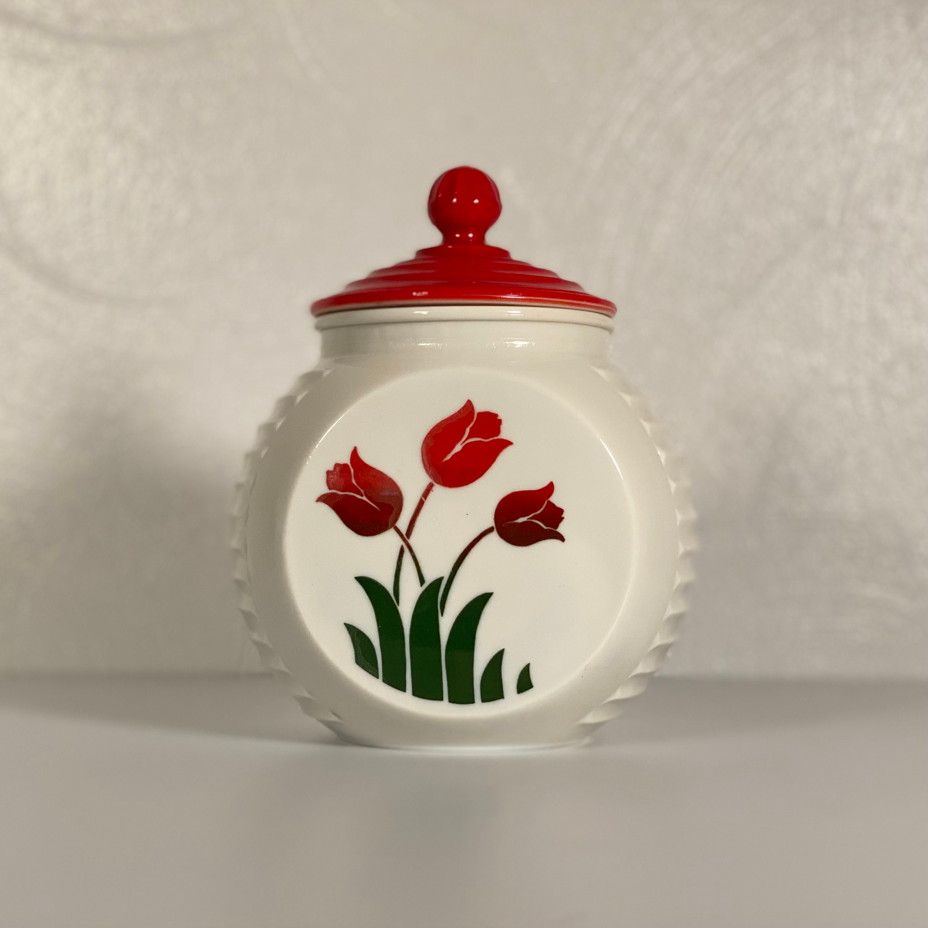 Vitrock / Fire King Tulip Grease Jar