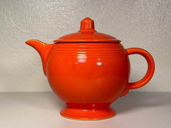 Fiestaware Red C Handle Teapot