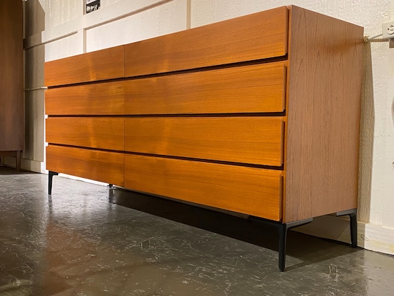 Danish Modern Teak 8-Drawer Dresser by Arne Whal Iversen, Circa 1960s - *Please ask for a shipping quote before you buy.