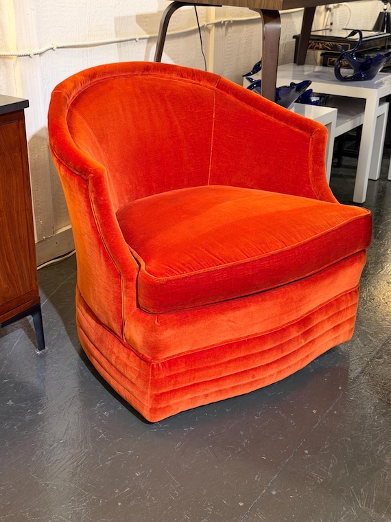 Modern Velvet Club Chair by Bernhardt IND. by Hibriten, Circa 1960s - *Please ask for a shipping quote before you buy.