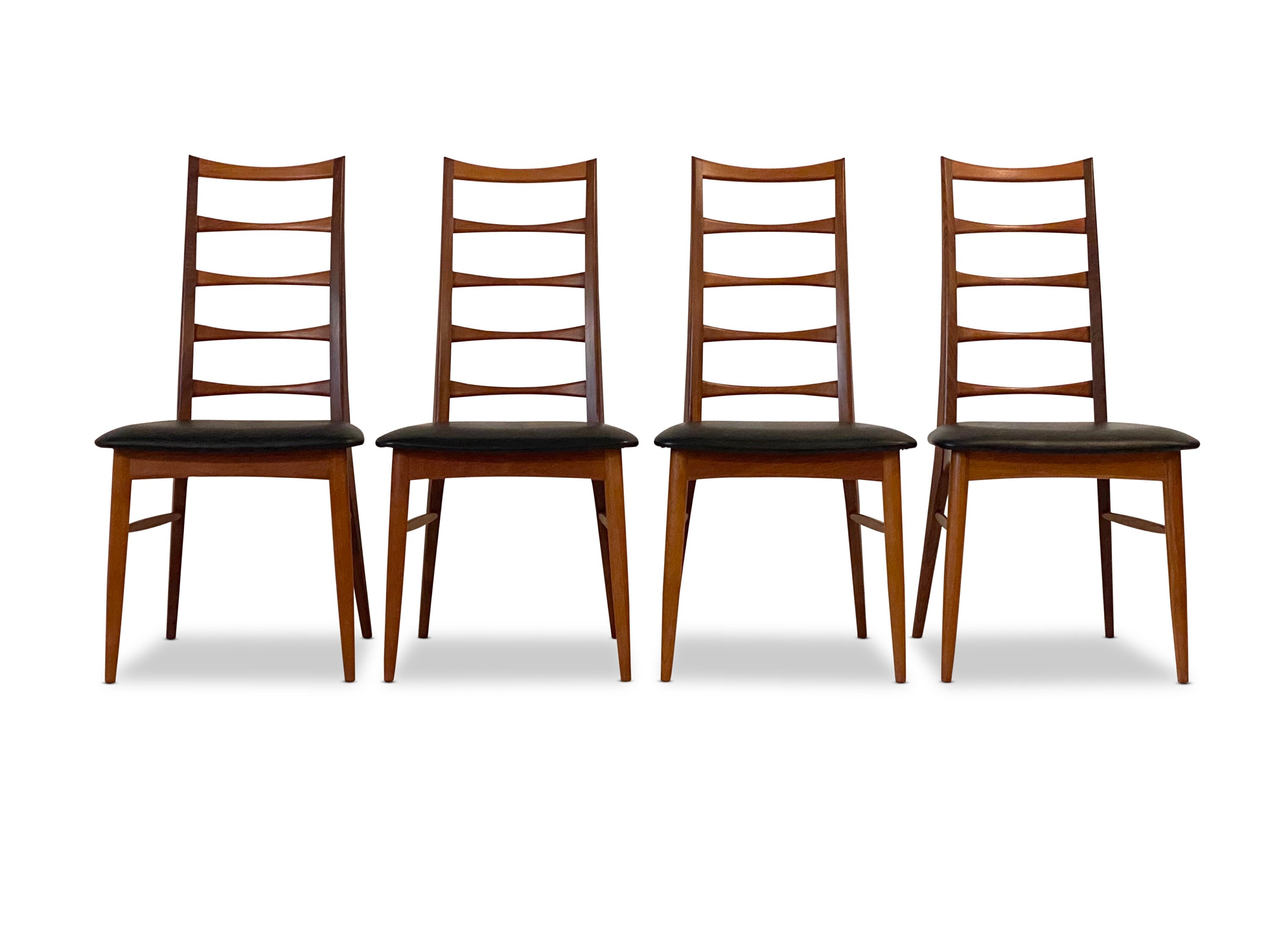 Set of 4 Teak Lis Dining Chairs by Niels Koefoed, Circa 1960s *Please