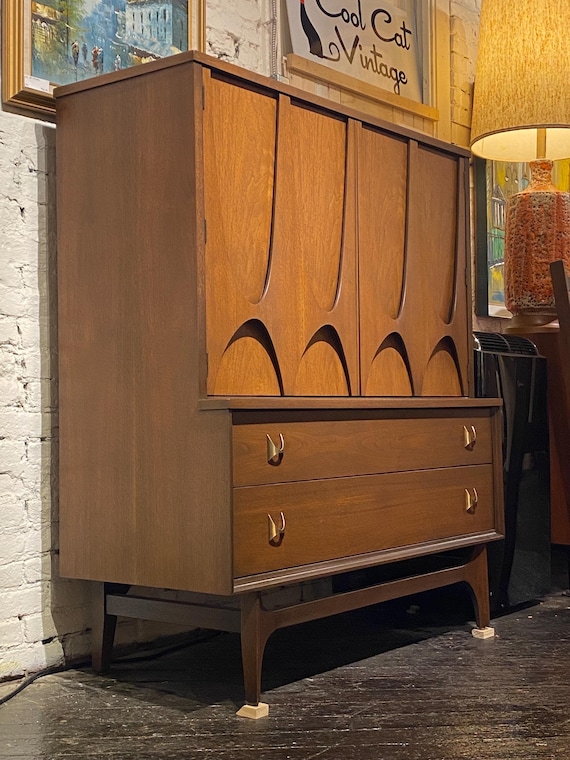 Broyhill Brasilia Gentlemen's Chest / Armoire, Circa 1960s - Please ask for a shipping quote before you buy.