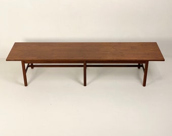 Extra-Long Walnut Bench/Cocktail Table, Circa 1960s - *Please ask for a shipping quote before you buy.