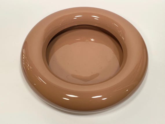 Brown Ceramic Bulb Bowl Vase by Pino Spagnolo for Bonwitt Teller - Saturno, Italy.