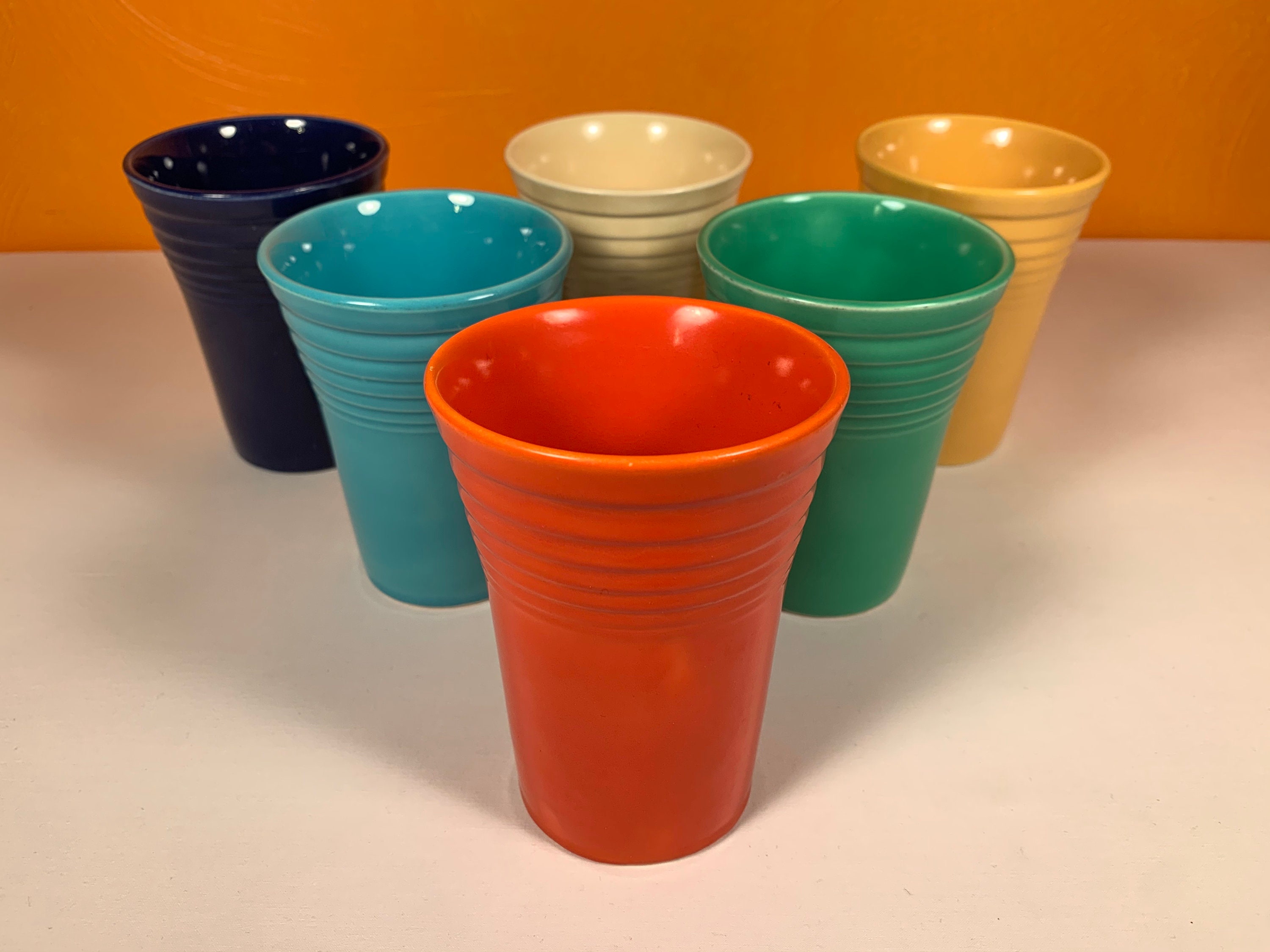 Set of Fiesta Water Tumblers All SIX original colors!