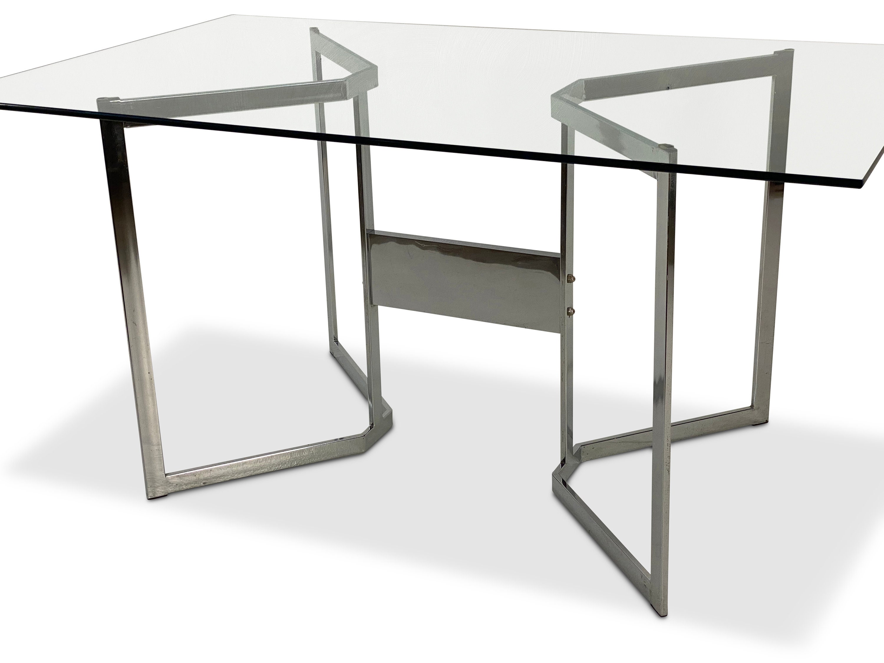 MESA DE COMEDOR CROMO/CRISTAL RO955M