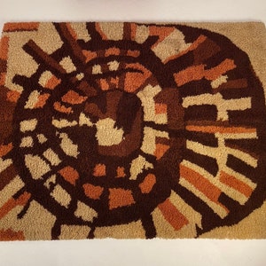 Scandinavian Rya Rug, Circa 1970s Please ask for a shipping quote before you buy. image 1